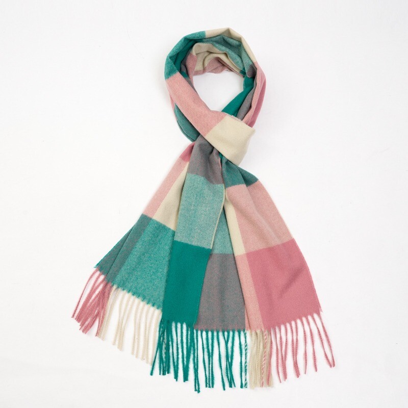 Tendință la modă, carouri, ciucuri, eșarfă pentru bărbați, toamnă, iarnă, imitație de cașmir, protecție împotriva frigului, eșarfe calde, șal, accesorii de îmbrăcăminte