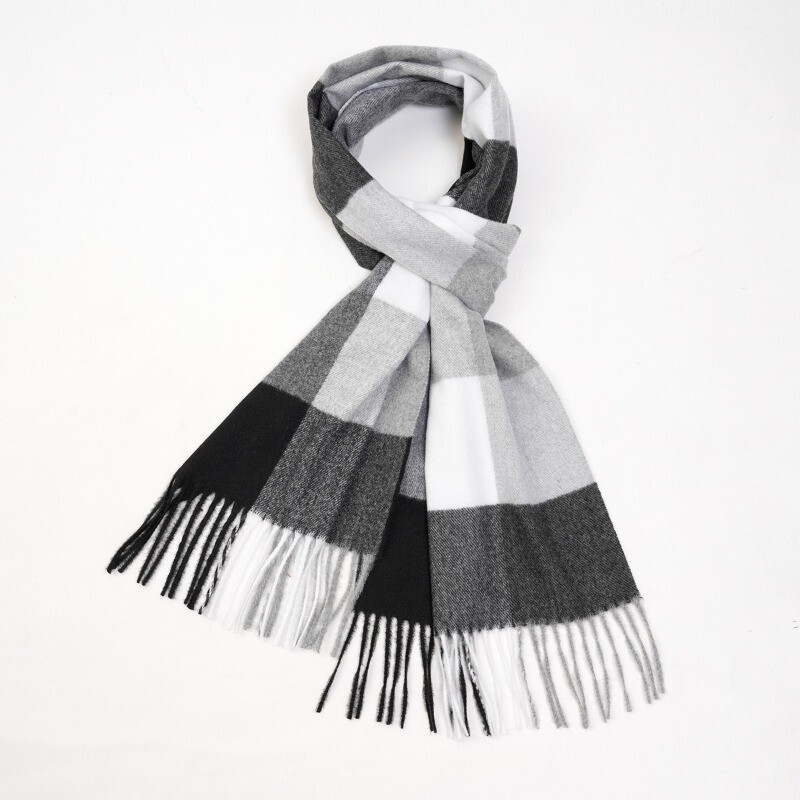 Tendință la modă, carouri, ciucuri, eșarfă pentru bărbați, toamnă, iarnă, imitație de cașmir, protecție împotriva frigului, eșarfe calde, șal, accesorii de îmbrăcăminte