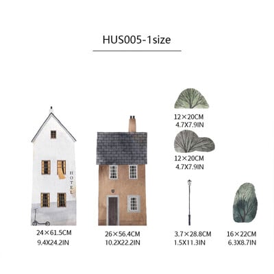 Autocolant mural de perete din țesătură de construcție acuarelă mare Peel&Stick detașabil DIY Art Decor de perete pentru decalcomania creșă camera copiilor