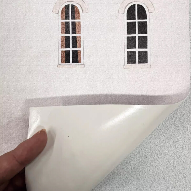 Autocolant mural de perete din țesătură de construcție acuarelă mare Peel&Stick detașabil DIY Art Decor de perete pentru decalcomania creșă camera copiilor