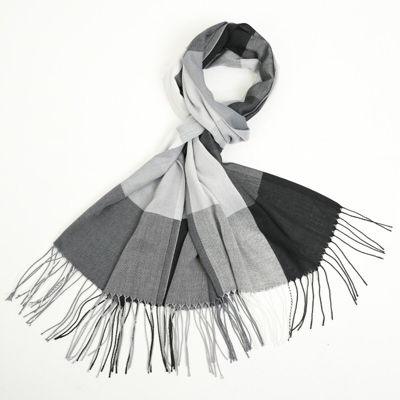 Divat Trend Kockás Bojt Férfi Sál Téli Utánzat Kasmír Ingázó Hidegvédelem Sálak Kendő Ruházat Kiegészítők