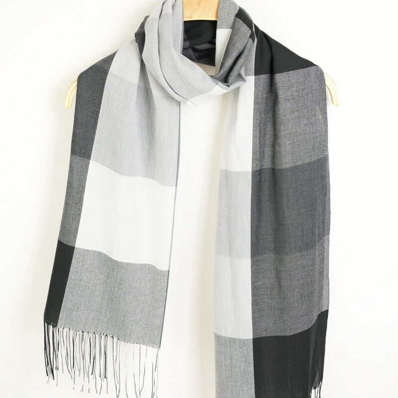 Divat Trend Kockás Bojt Férfi Sál Téli Utánzat Kasmír Ingázó Hidegvédelem Sálak Kendő Ruházat Kiegészítők