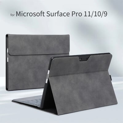 Business Cover for Microsoft Surface Pro 11/10/9 Portfolio Case 13 inch Multiple Angle Stand Tpu Shell Συμβατό με πληκτρολόγιο