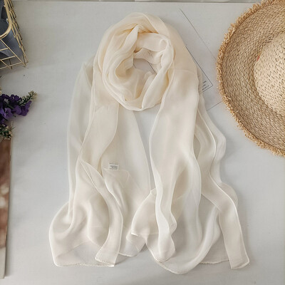 Νέα μόδα ντεγκραντέ Χρώμα μονόχρωμο κασκόλ Γυναικείο Foulard Chiffon Georgette Μακρύ Σάλι Καλοκαιρινό Μπαντάνα Κομψό Hijab 50*160cm