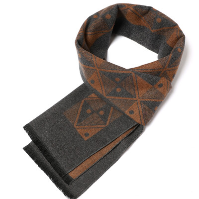 180*35cm új luxusmárka selyem divat minőségi sálak férfi ősz tél meleg kasmír üzleti pakolások foulard gallér hangtompító