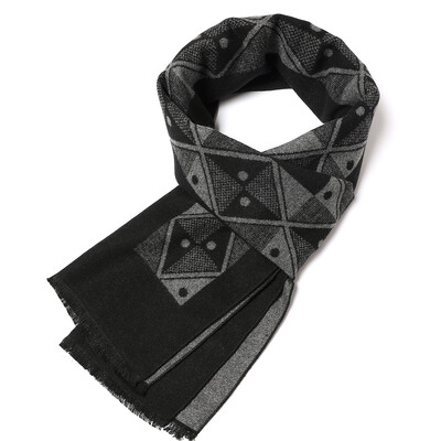 180*35cm új luxusmárka selyem divat minőségi sálak férfi ősz tél meleg kasmír üzleti pakolások foulard gallér hangtompító