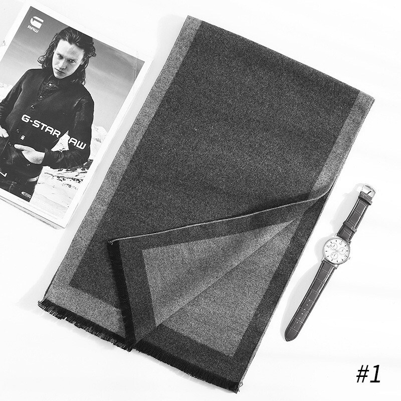 180*35cm új luxusmárka selyem divat minőségi sálak férfi ősz tél meleg kasmír üzleti pakolások foulard gallér hangtompító