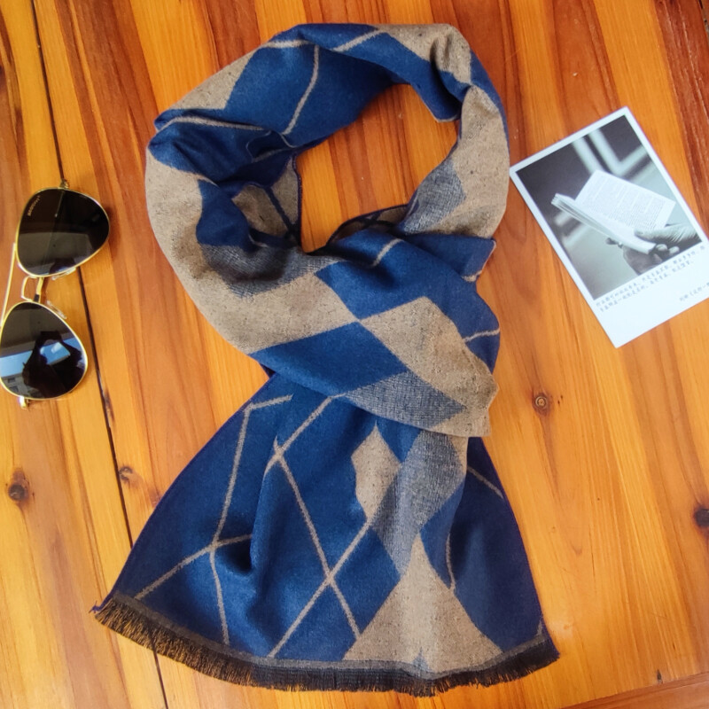 New Letter Luxury Brand Business Eșarfă pentru bărbați Eșarfă din cașmir de mătase șal de bună calitate iarnă eșarfe calde bărbați 180*35 Cm