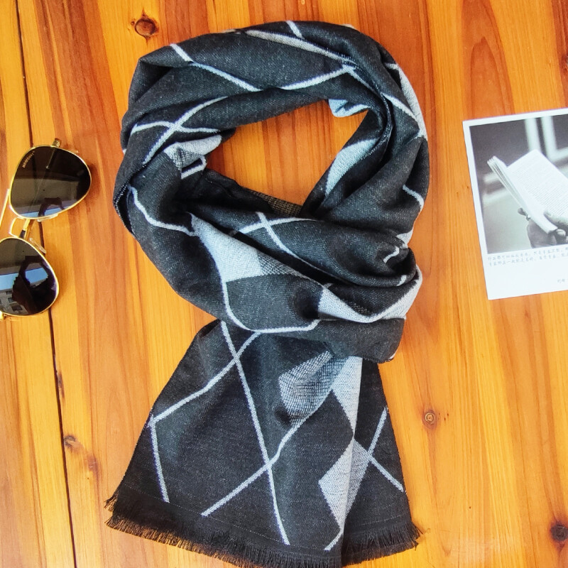 New Letter Luxury Brand Business Eșarfă pentru bărbați Eșarfă din cașmir de mătase șal de bună calitate iarnă eșarfe calde bărbați 180*35 Cm