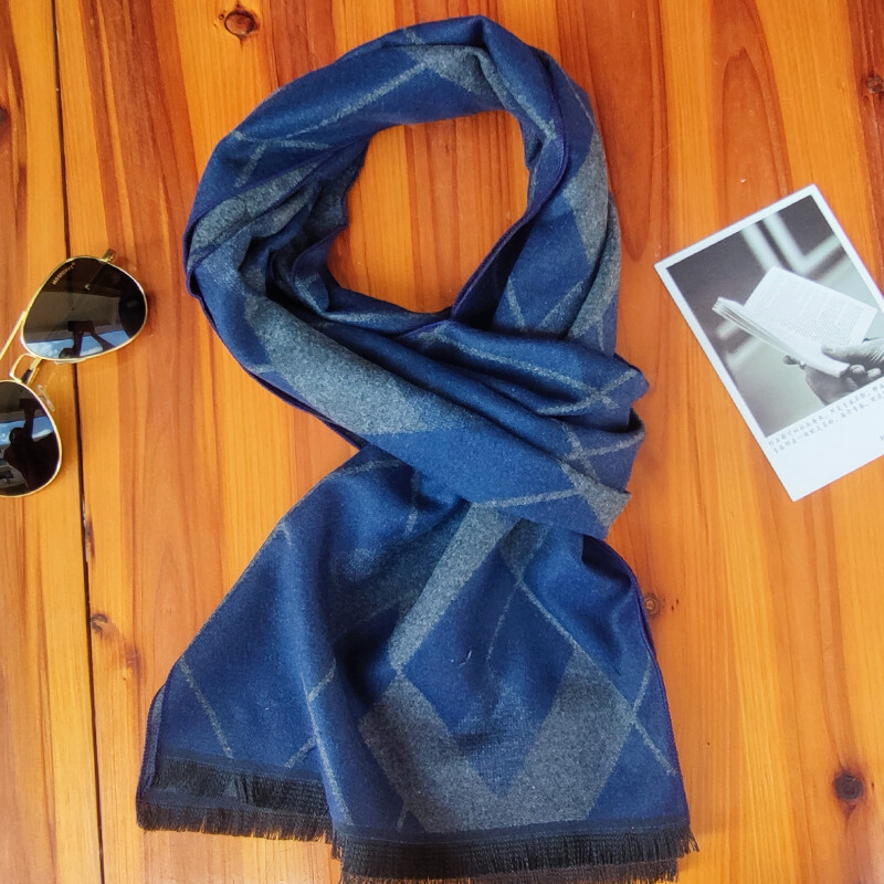 New Letter Luxury Brand Business Eșarfă pentru bărbați Eșarfă din cașmir de mătase șal de bună calitate iarnă eșarfe calde bărbați 180*35 Cm