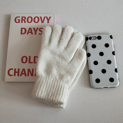 Γυναικείες χειμωνιάτικες διατηρούνται ζεστές Plus βελούδινη οθόνη αφής παχύρρευστη Χαριτωμένα υπέροχα συμπαγή μαλακά πλεκτά γάντια από μαλλί Drive Cycling γούνα κουνελιού