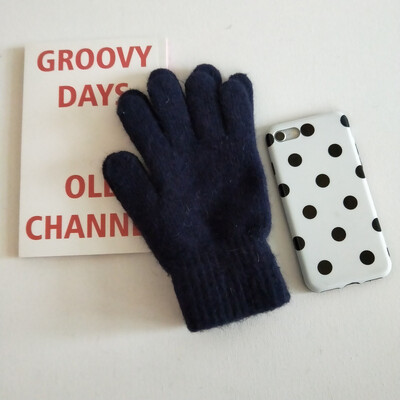 Γυναικείες χειμωνιάτικες διατηρούνται ζεστές Plus βελούδινη οθόνη αφής παχύρρευστη Χαριτωμένα υπέροχα συμπαγή μαλακά πλεκτά γάντια από μαλλί Drive Cycling γούνα κουνελιού