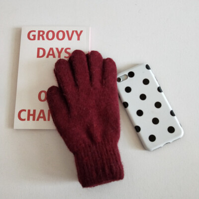 Γυναικείες χειμωνιάτικες διατηρούνται ζεστές Plus βελούδινη οθόνη αφής παχύρρευστη Χαριτωμένα υπέροχα συμπαγή μαλακά πλεκτά γάντια από μαλλί Drive Cycling γούνα κουνελιού