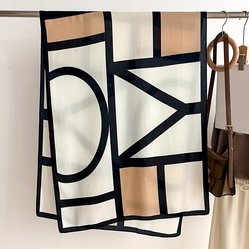 2024 Nouă eșarfă de culoare contrastantă, subțire, respirabilă, moale, confortabilă, primăvară, vară, rezistentă la vânt, eșarfă de călătorie pentru femei