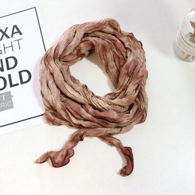 Pavasara un rudens kokvilnas un lina šalle, plāna šaura sloksne, plāna kroku zīda modes šalle sievietēm