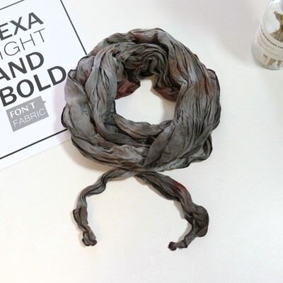 Pavasara un rudens kokvilnas un lina šalle, plāna šaura sloksne, plāna kroku zīda modes šalle sievietēm