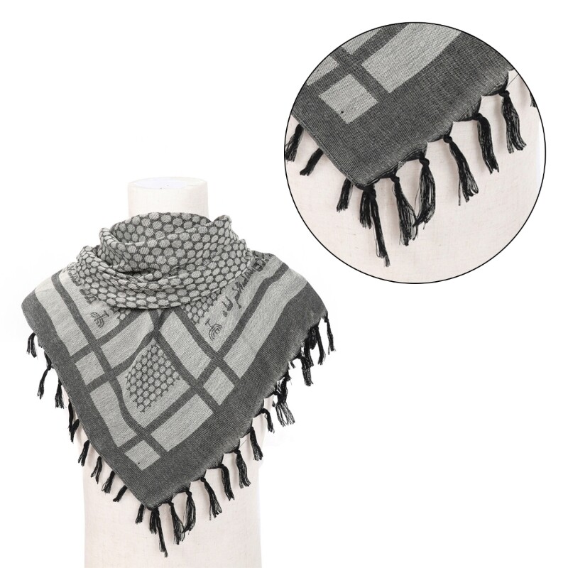 Eșarfă arabă pentru adulți cu model jacquard Eșarfă Keffiyeh Piața Orientului Mijlociu