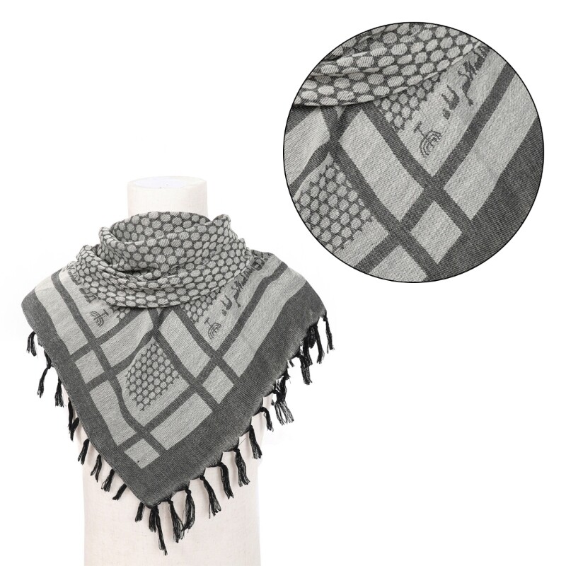 Eșarfă arabă pentru adulți cu model jacquard Eșarfă Keffiyeh Piața Orientului Mijlociu