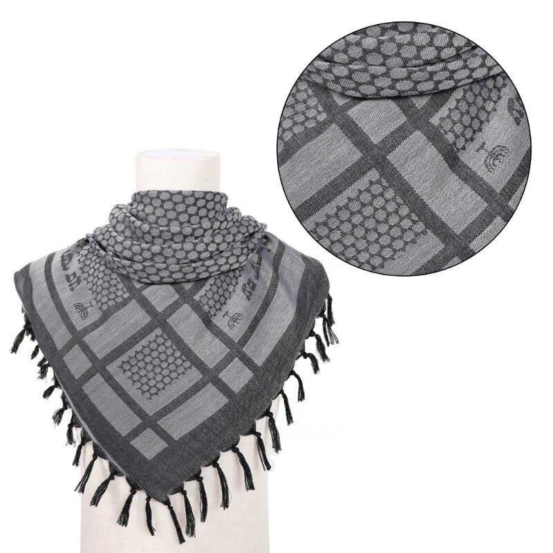 Eșarfă arabă pentru adulți cu model jacquard Eșarfă Keffiyeh Piața Orientului Mijlociu
