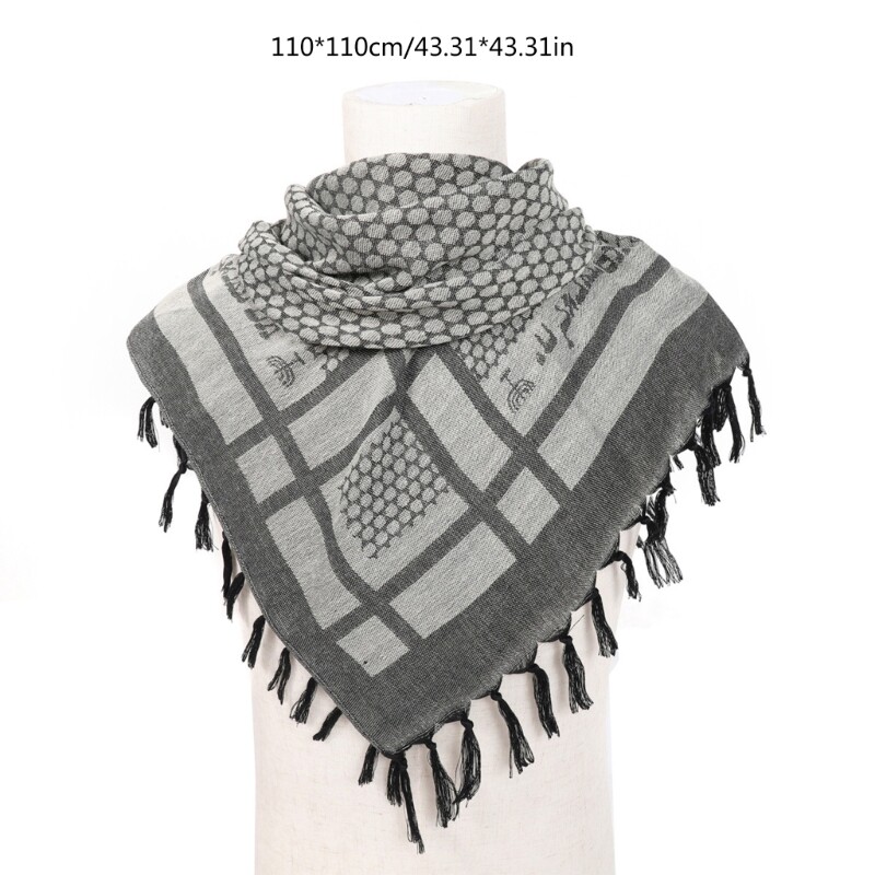 Eșarfă arabă pentru adulți cu model jacquard Eșarfă Keffiyeh Piața Orientului Mijlociu