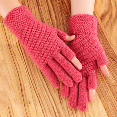 Unisex Biciklističke rukavice od kašmira s pola prstiju Ženske zimske tople debele pletene vunene vozačke rukavice bez prstiju za pisanje s dodirnim zaslonom H68