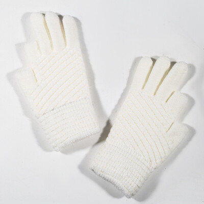 Unisex Biciklističke rukavice od kašmira s pola prstiju Ženske zimske tople debele pletene vunene vozačke rukavice bez prstiju za pisanje s dodirnim zaslonom H68