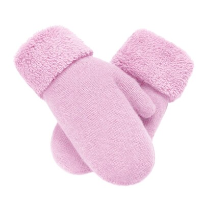 Culoare solidă Femei Lână Cașmir Tricot Mănuși Călduțe Femei Iarnă Plus Catifea Groasă Strat Dublu Pluș Mănuși de conducere cu degetul complet