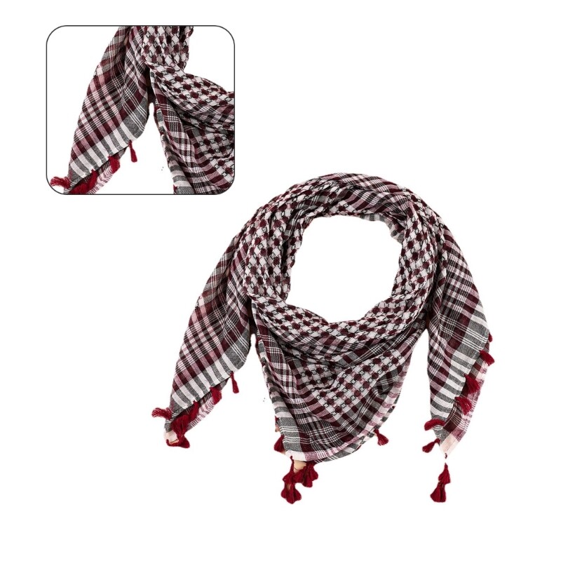 Muszlimok arab Keffiyeh Shemagh fejkendő arab Dubai Jacquard kendő nyakkendő