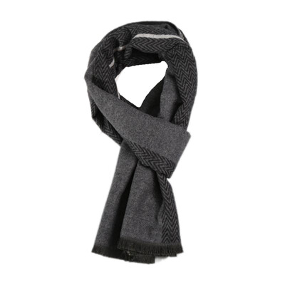 1 ks Zimná šatka pre mužov, kockovaná, vlnená, akrylová, textilná, elegantná žakárová šatka, obojstranná, teplá, vetruodolná, cez krk