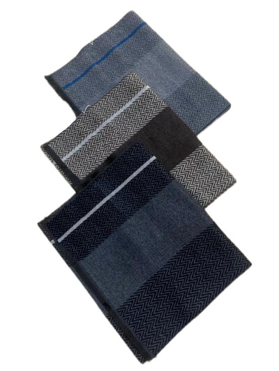 1 vnt Žieminis skara vyrams Check Plaid vilnos akrilo mišinio tekstilės elegantiškas žakardo kaklaskarės dvipusis šiltas vėjui atsparus kaklas Snood