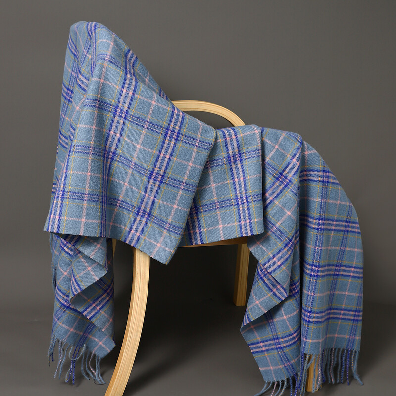 Ανδρικά χοντρά σάλια με κρόσσια, πολυτελή φουλάρια φθινοπωρινού περιτυλίγματος γυναικεία κουβέρτα κασμίρ καρό κασκόλ Χειμώνας ζεστό φουλάρ μπαντάνα