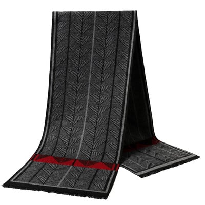 Pánske biznis šatky 180X33CM, jesenné teplé kašmírové šatky, zimné klasické kockované plážové uteráky, módne hrubé pašmínové zábaly