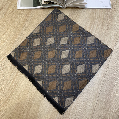 Nou designer eșarfă în carouri bărbat iarnă caldă eșarfă de marcă bărbați modă mătase cașmir șal afaceri ocazionale eșarfe