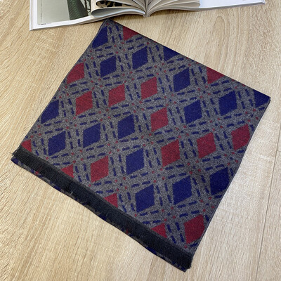 Nou designer eșarfă în carouri bărbat iarnă caldă eșarfă de marcă bărbați modă mătase cașmir șal afaceri ocazionale eșarfe