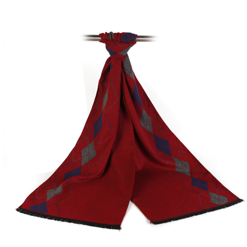 Nou designer eșarfă în carouri bărbat iarnă caldă eșarfă de marcă bărbați modă mătase cașmir șal afaceri ocazionale eșarfe