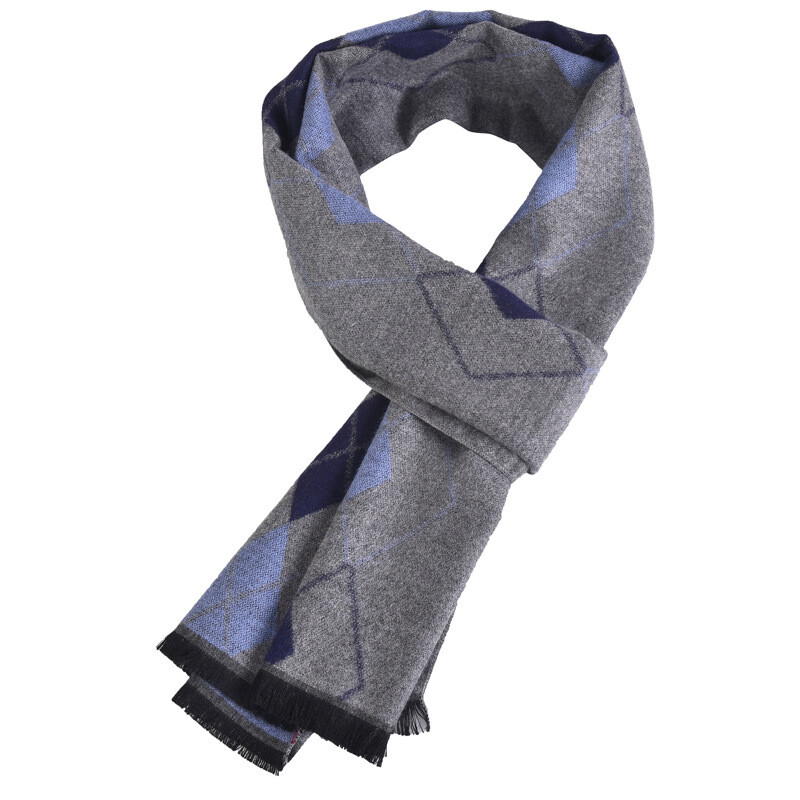 Nou designer eșarfă în carouri bărbat iarnă caldă eșarfă de marcă bărbați modă mătase cașmir șal afaceri ocazionale eșarfe