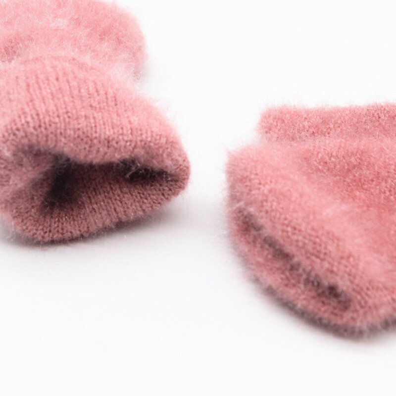 Mânuși minunate de iarnă, tricotate de lână, cașmir, catifea, calde, negre, fără degete, mănuși drăguțe pentru femei, cu jumătate de deget, Guantes B31