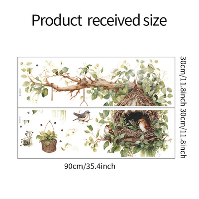 Nagy méretű falmatricák nappali hálószoba dekorációhoz kínai stílusú faágak madár falmatricák öntapadós tapéta