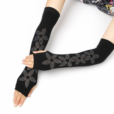 Ženske slatke zimske tople duge pletene plesne rukave bez prstiju Ženske cool animirane sova zec dijamanti zakovice šljokice manžetne rukavice A40