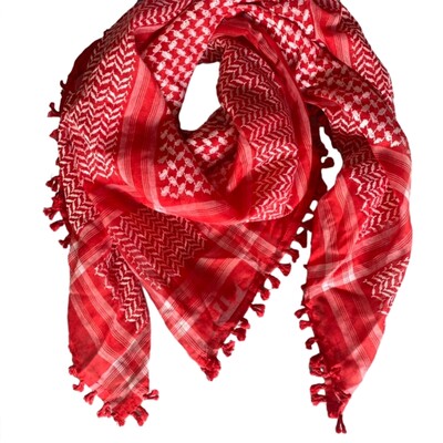 Felnőtt arab porálló sál Jacquard mintás négyzet alakú Keffiyeh fejkendővel