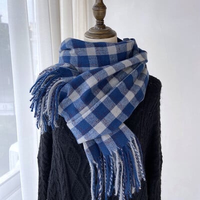 Nová módna sladká vintage šatka, zimná dámska, pánska, elegantná kockovaná šatka, teplá pašmína, dámska, pánska, zavinovacia šatka
