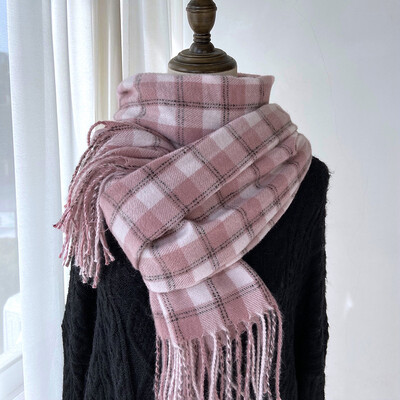 Nová módna sladká vintage šatka, zimná dámska, pánska, elegantná kockovaná šatka, teplá pašmína, dámska, pánska, zavinovacia šatka