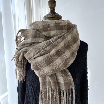 Nová módna sladká vintage šatka, zimná dámska, pánska, elegantná kockovaná šatka, teplá pašmína, dámska, pánska, zavinovacia šatka