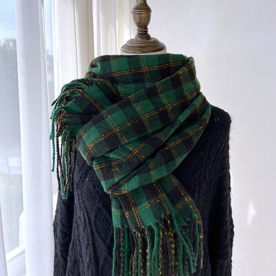 Nová módna sladká vintage šatka, zimná dámska, pánska, elegantná kockovaná šatka, teplá pašmína, dámska, pánska, zavinovacia šatka