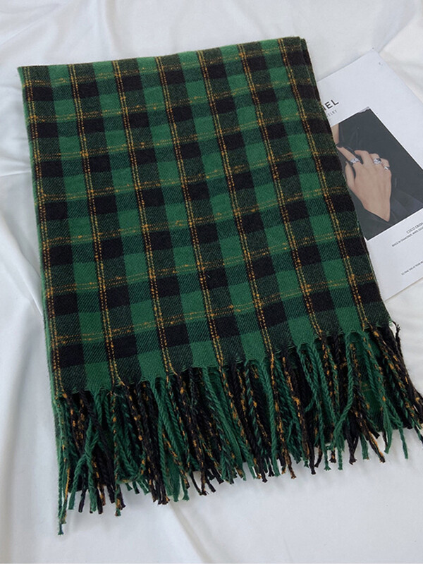 Nová módna sladká vintage šatka, zimná dámska, pánska, elegantná kockovaná šatka, teplá pašmína, dámska, pánska, zavinovacia šatka