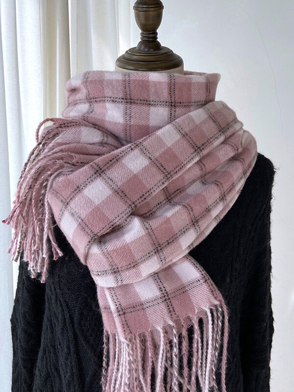 Nová módna sladká vintage šatka, zimná dámska, pánska, elegantná kockovaná šatka, teplá pašmína, dámska, pánska, zavinovacia šatka
