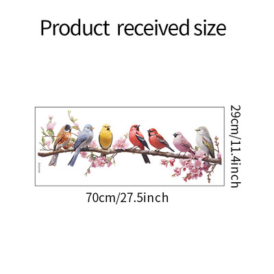 Faág Papagáj Madár Fali matricák Gyerekhálószoba Nappali Tapéta Lakberendezési Falmatricák Babaszoba Madármatricák