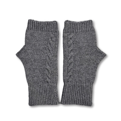 Mekana vunena debela pletena rukavica s otkrivenim prstima i rupom za palac Ženske kabelske rukavice bez šavova Jesen Jesen Ženske rukavice bez prstiju Rukavice bez rukavica