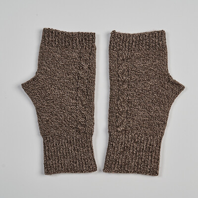 Mekana vunena debela pletena rukavica s otkrivenim prstima i rupom za palac Ženske kabelske rukavice bez šavova Jesen Jesen Ženske rukavice bez prstiju Rukavice bez rukavica