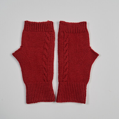 Mekana vunena debela pletena rukavica s otkrivenim prstima i rupom za palac Ženske kabelske rukavice bez šavova Jesen Jesen Ženske rukavice bez prstiju Rukavice bez rukavica